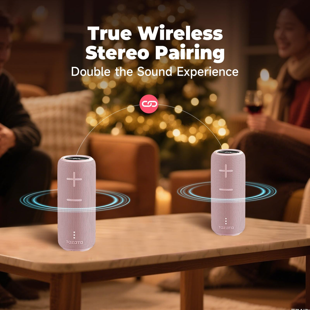 TAZATA glowing LED lights in low light enhancing party ambiance and visibility