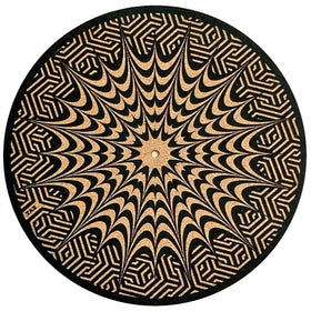 TAZstudio cork mat front view showing geometric design and improved platter grip
