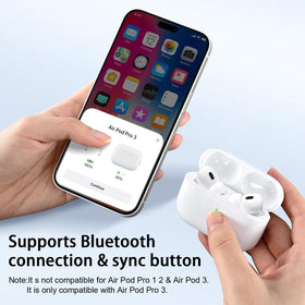 TBGHz AirPod Pro 3 case with Bluetooth pairing indicator and automatic reconnect