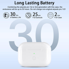 TBGHz AirPods Pro case highlights large battery for multiple earbud charges.