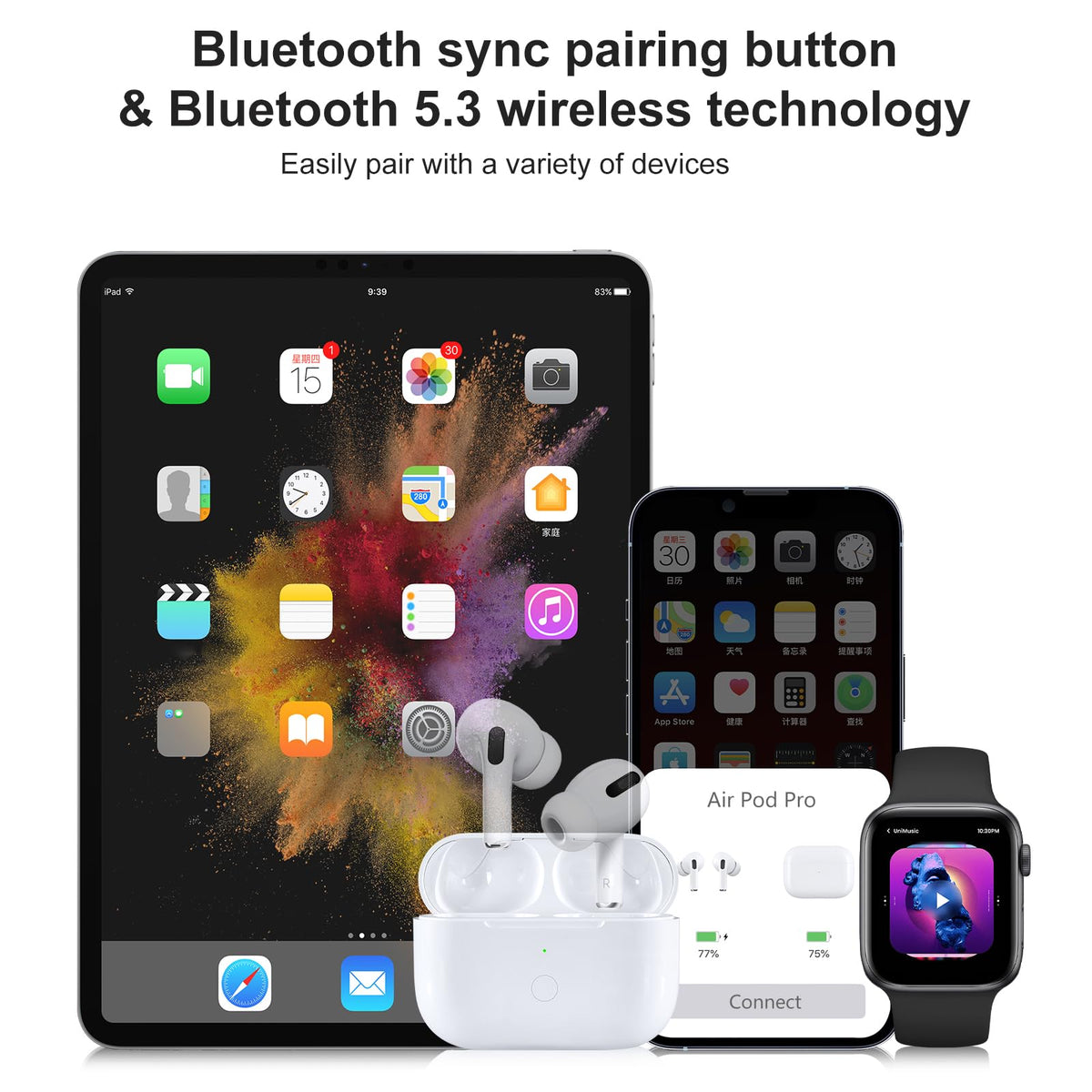 TBGHz AirPods Pro case pebble design emphasizes durable, pocket-friendly protection.