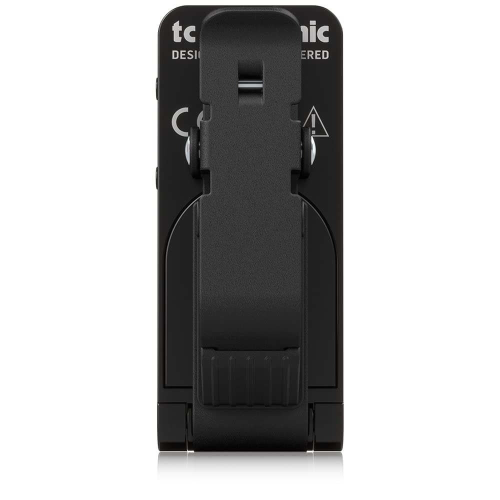 TC Electronic angled profile showing low-profile design and stage durability