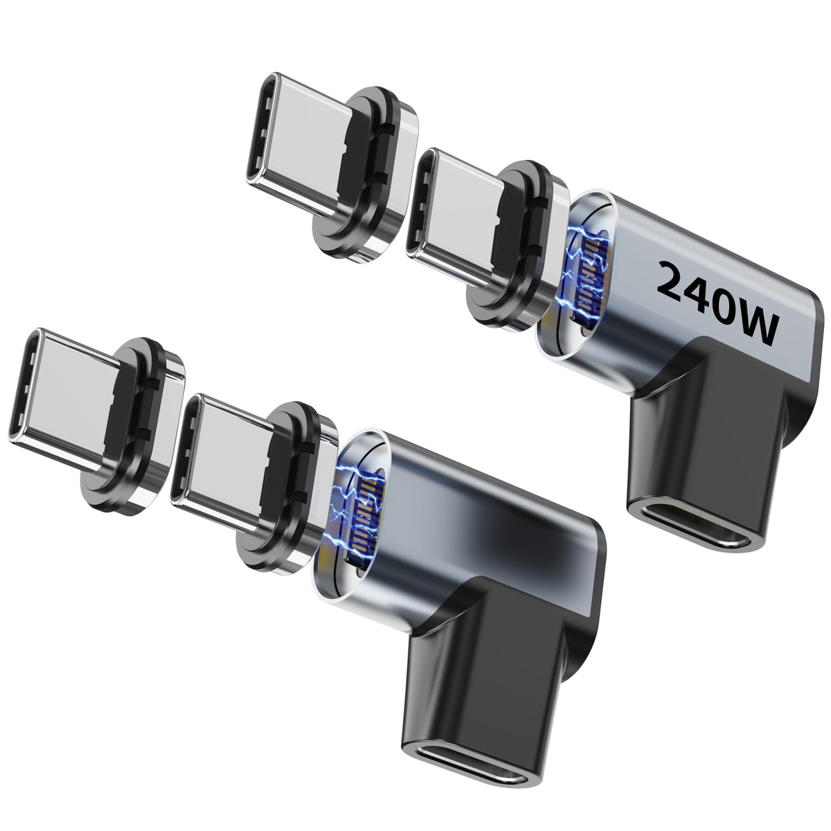 Tciogrxp USB-C adapter two-pack with magnetic extender for tidy charging