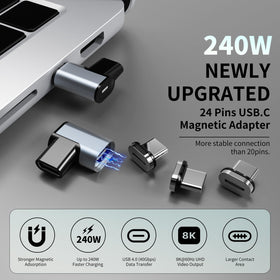 Tciogrxp USB-C 90-degree magnetic extender keeps cables neat