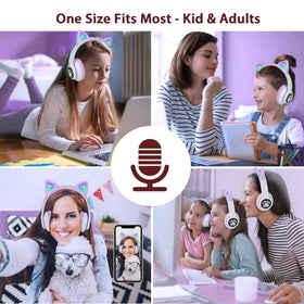 TCJJ paw-design earcups glow for a fun and engaging look during learning.