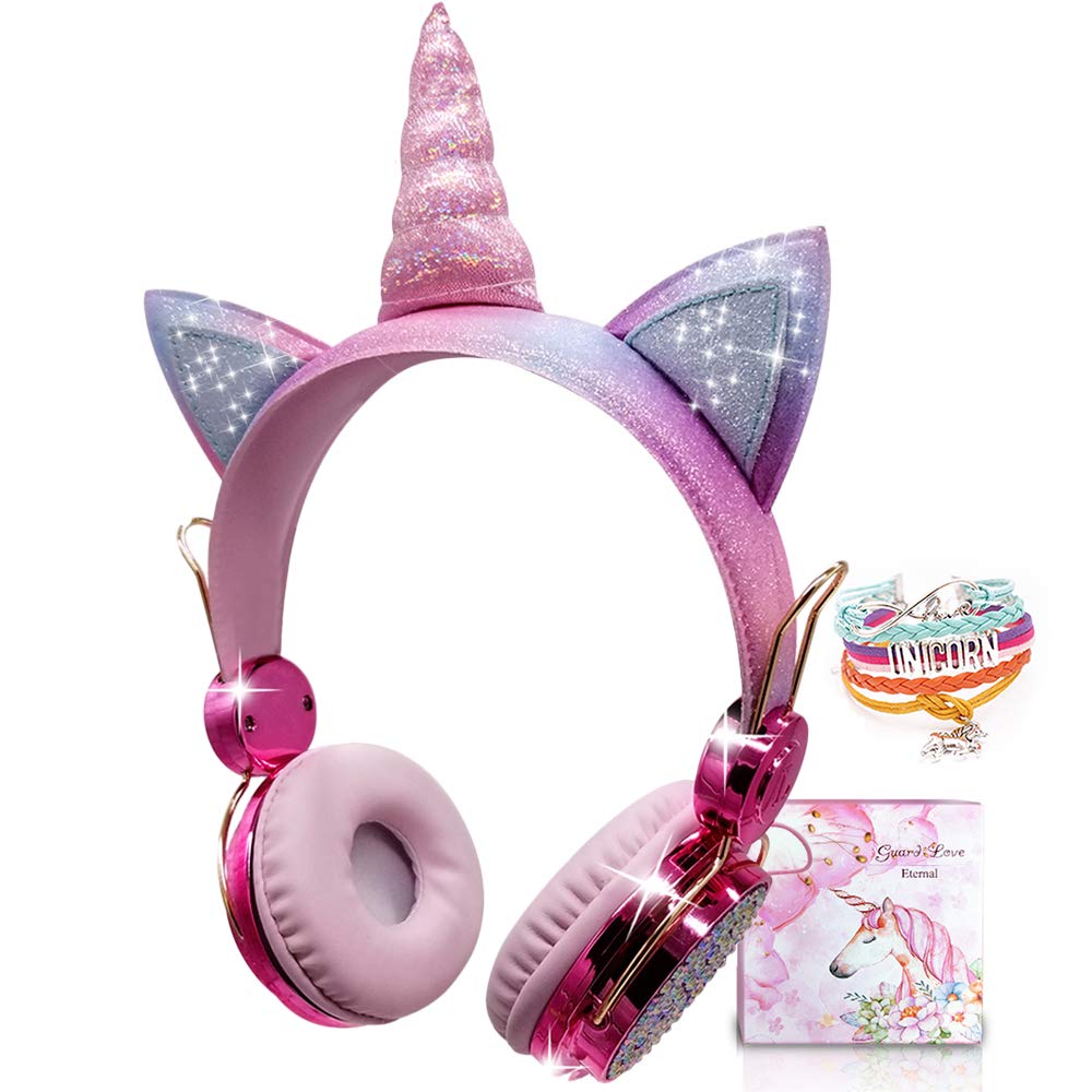 TCJJ Sparkly Unicorn Headphones gift box highlights a magical birthday gift option