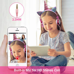 TCJJ Unicorn headphones feature a universal 3.5mm jack.