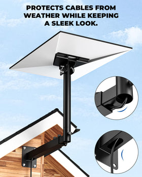 Tckasdj wall-mounted setup with size comparison showing compact footprint