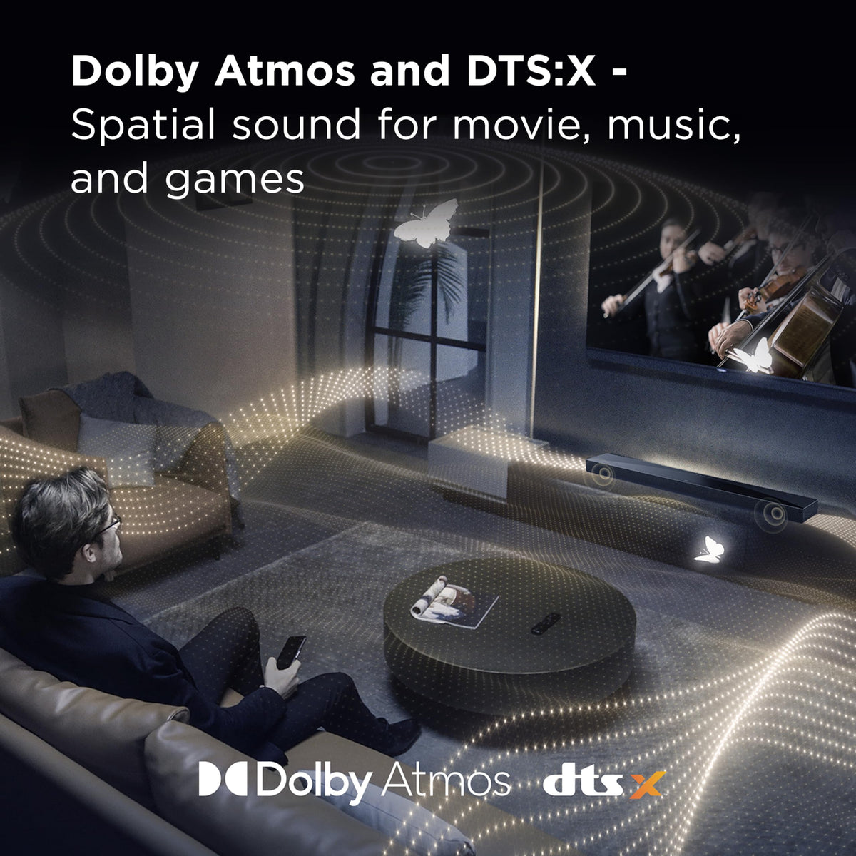 TCL Q65H 580W peak power delivering room-filling sound