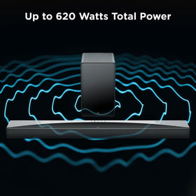TCL Q75H soundbar side view with up-firing speakers for immersion.