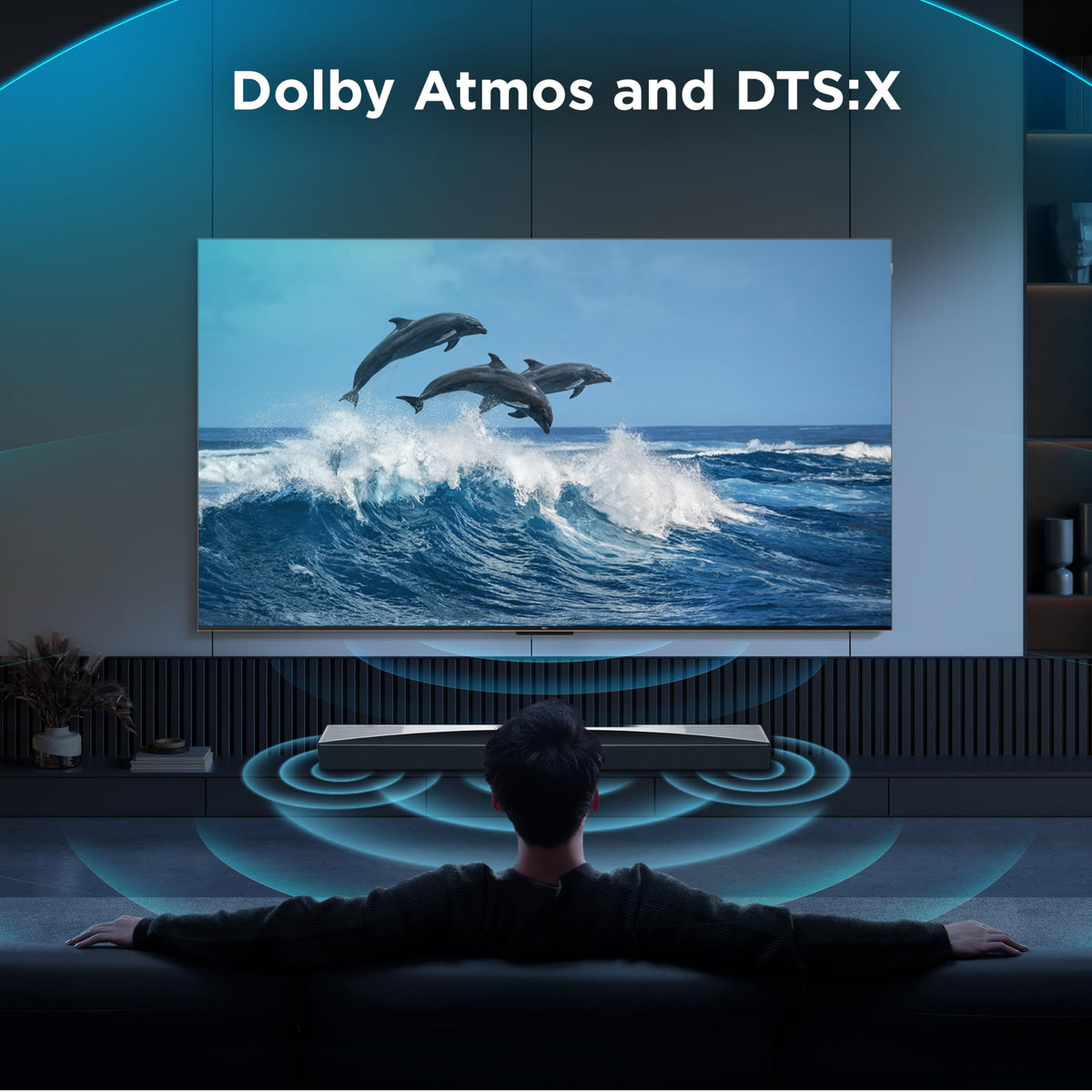 TCL Q75H wireless subwoofer image reveals deep bass potential.