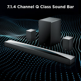 TCL Q85H rear view highlighting upgraded rear speakers for overhead effects