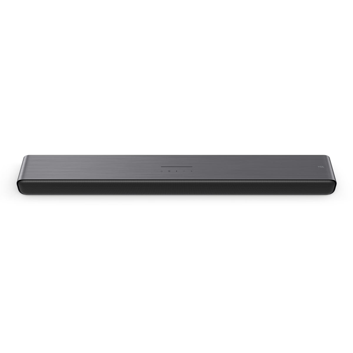 TCL S45H soundbar front view with sleek low-profile design for under-TV placement