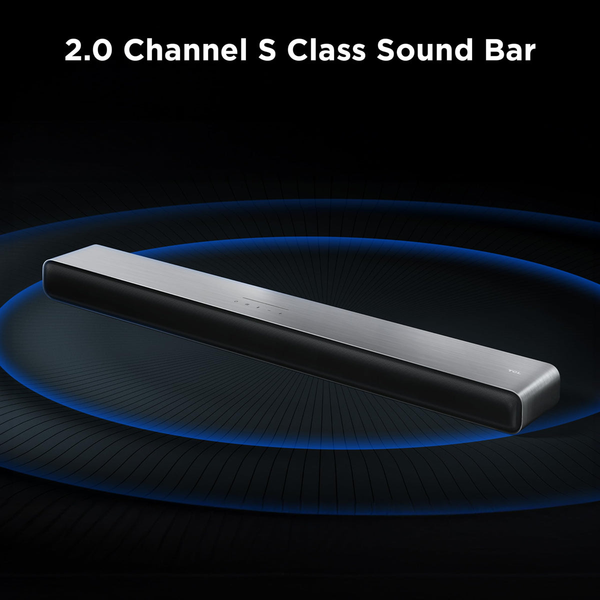 TCL S45H soundbar side profile showing compact footprint for small spaces