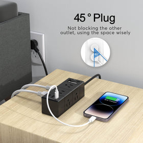Tcstei power strip back mounting holes for secure desk setup