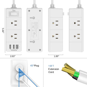 Tcstei USB ports provide quick charging for phones and tablets.