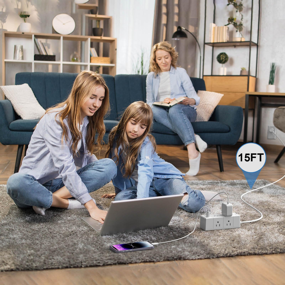 Tcstei outlets with 1.78-inch spacing simplify plugging bulky adapters.