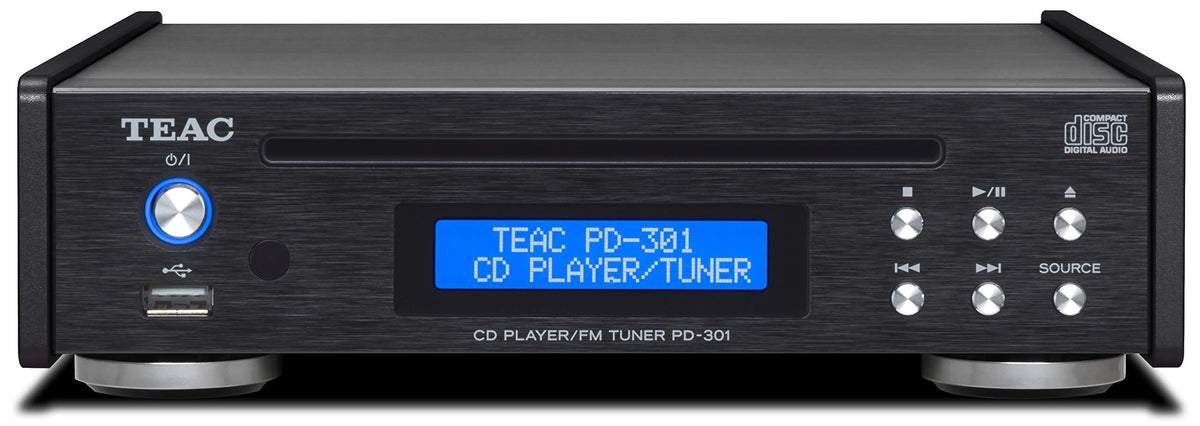 Teac PD-301-X front view for reliable CD playback and FM radio.