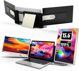 Teamgee 15.6-inch screen extender front view for portable multitasking.
