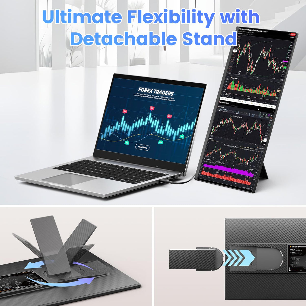 Teamgee 360-degree rotating stand supports multiple viewing angles.