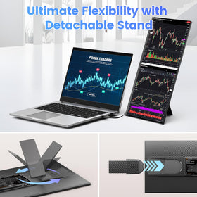 Teamgee 360-degree rotating stand supports multiple viewing angles.
