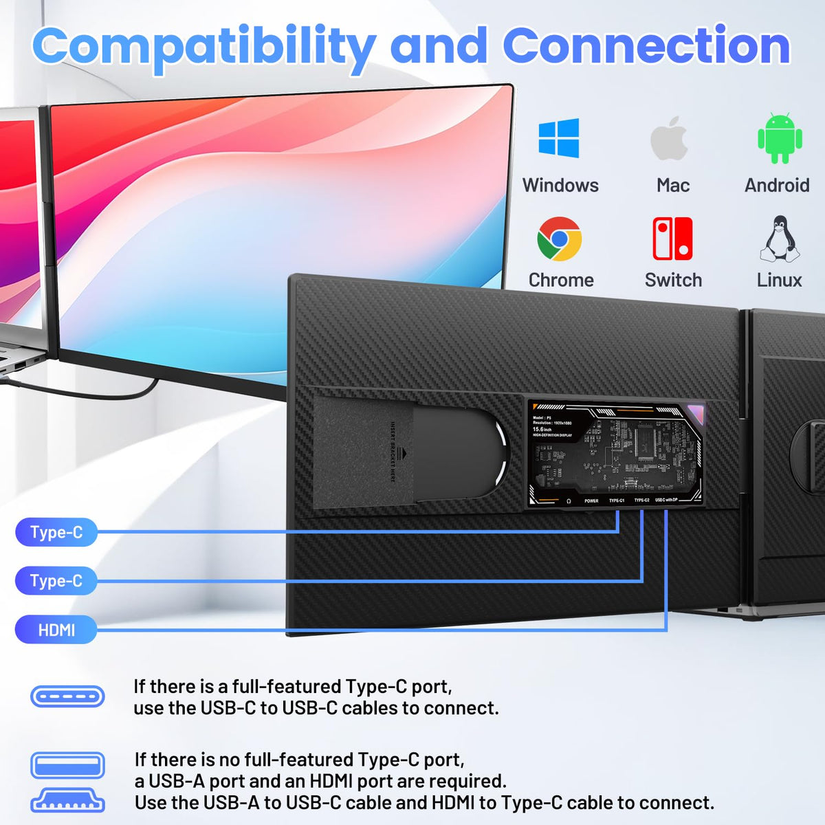 Teamgee slim bezels maximize screen space while preserving compact design.