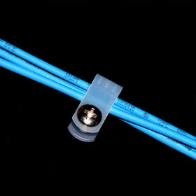 Close-up of screw-installation on Teansic R-Type cable clamps.