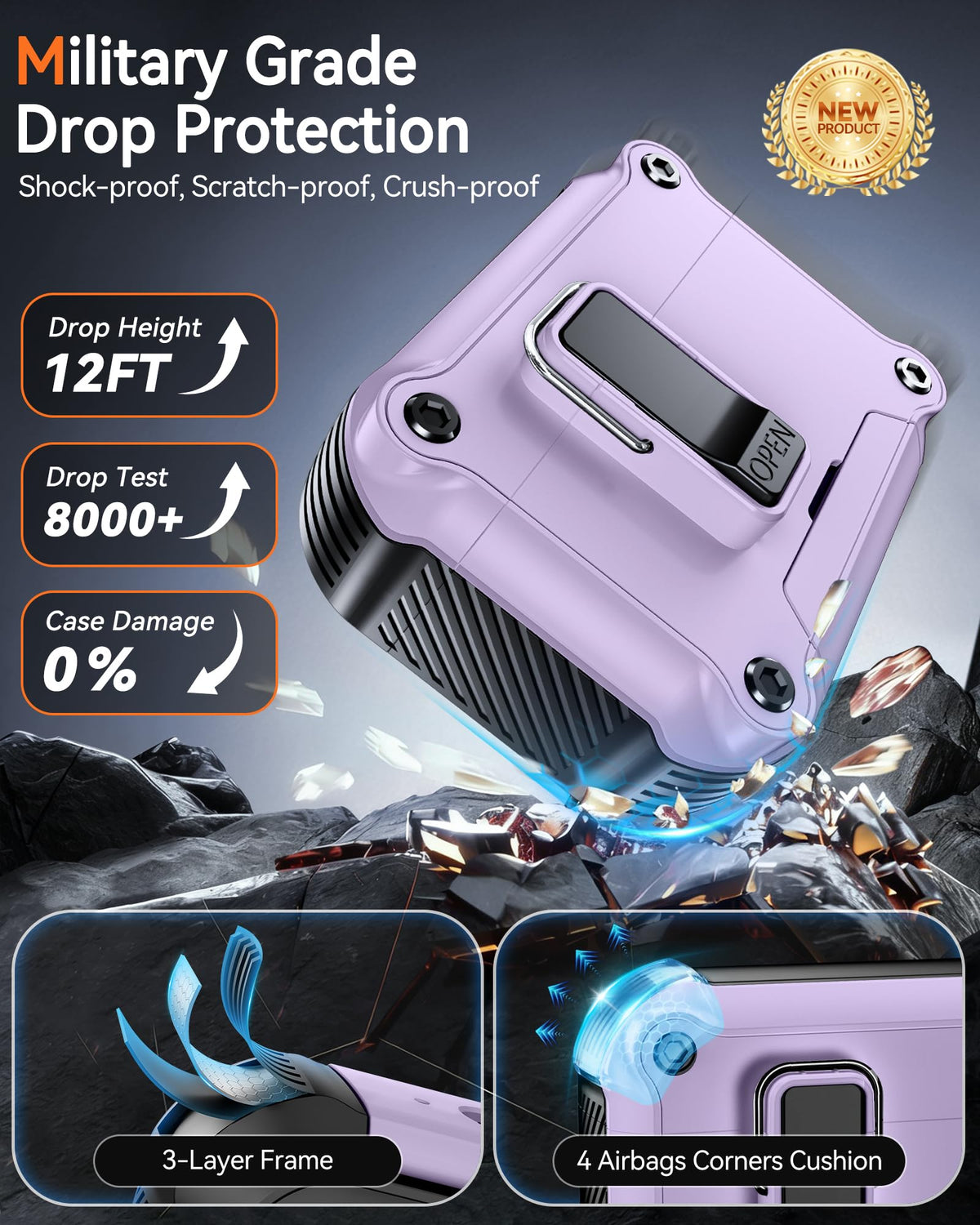 Tecolu case showing safety lock for secure travel.