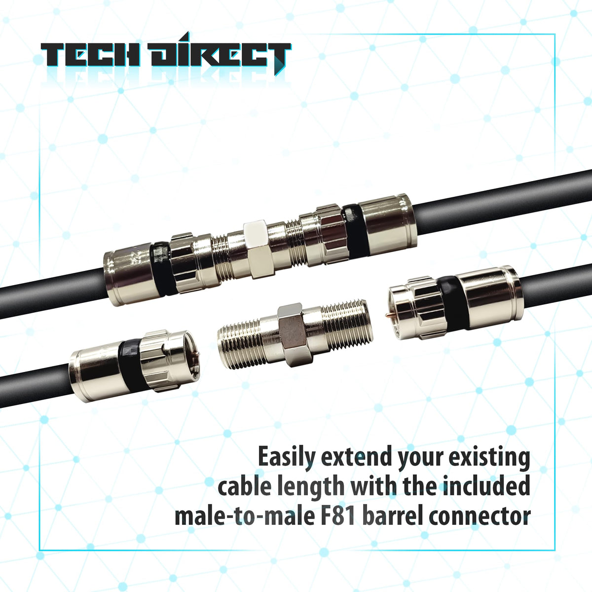 TechDirect USA-made coaxial cable with durable construction and strong performance.