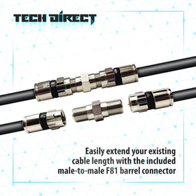 TechDirect USA-made coaxial cable with durable construction and strong performance.