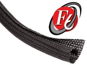 Techflex 3/4 F6 split sleeving in black offering easy installation and flexible wiring protection
