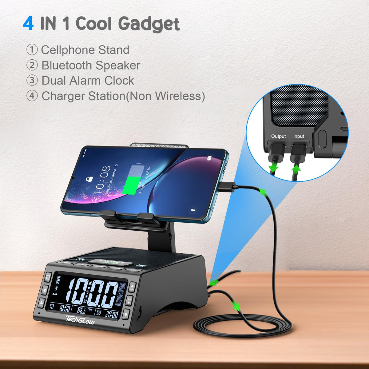 TechGlow adjustable angle display for comfortable viewing during tutorials.