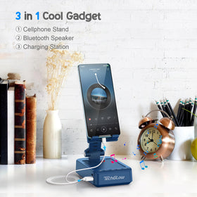 TechGlow folded compact profile demonstrating portability and storage benefit