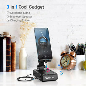 TechGlow folded form highlighting portability for travel and storage convenience