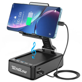 TechGlow front view folded showing compact portability and charging convenience