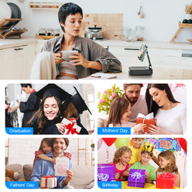 TechGlow next to smartphone to show scale and compatibility with 4-13 inch devices