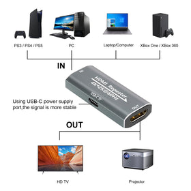 Techigher HDMI Booster enables 100ft 1080p extension for long-room gaming and viewing.
