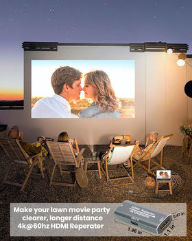 Techigher HDMI Booster rear ports show USB-C power, HDMI input/output for flexible installation.