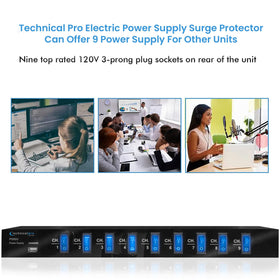 Technical Pro USB port view charging a smartphone for convenient desk power