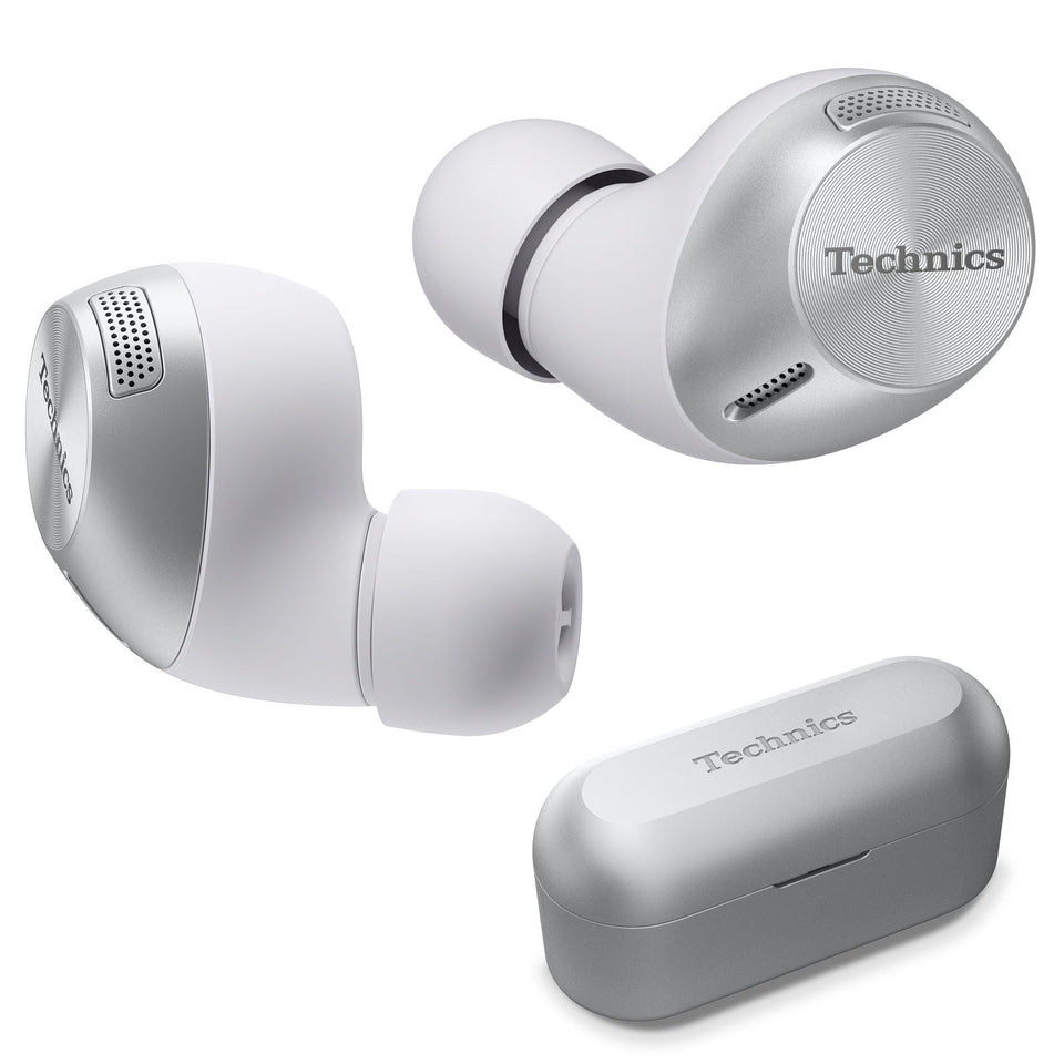 Technics AZ40M2 earbuds in-ear fit with silver case for comfortable listening