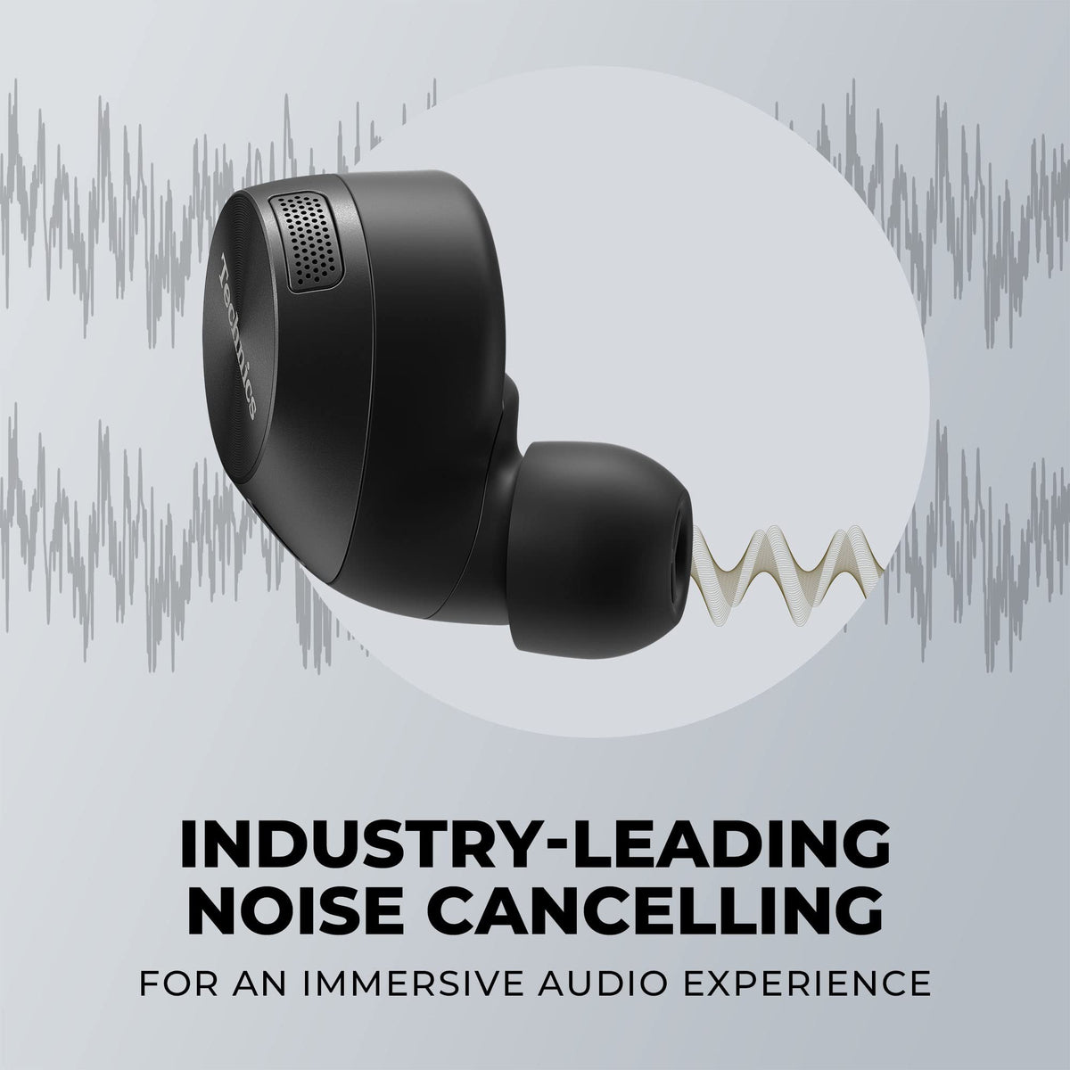 Technics AZ60M2 earbuds featuring JustMyVoice mics for clearer calls on the go.