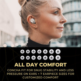 Technics EAH-AZ80-S ergonomic fit with snug in-ear design