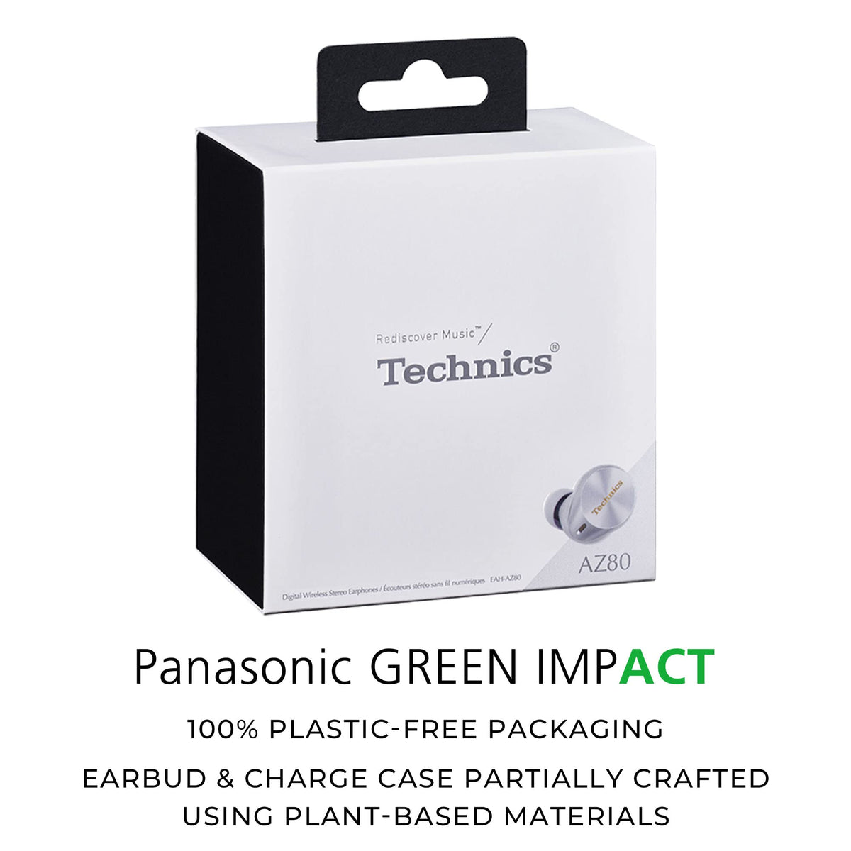 Technics EAH-AZ80-S silver shell design for premium look