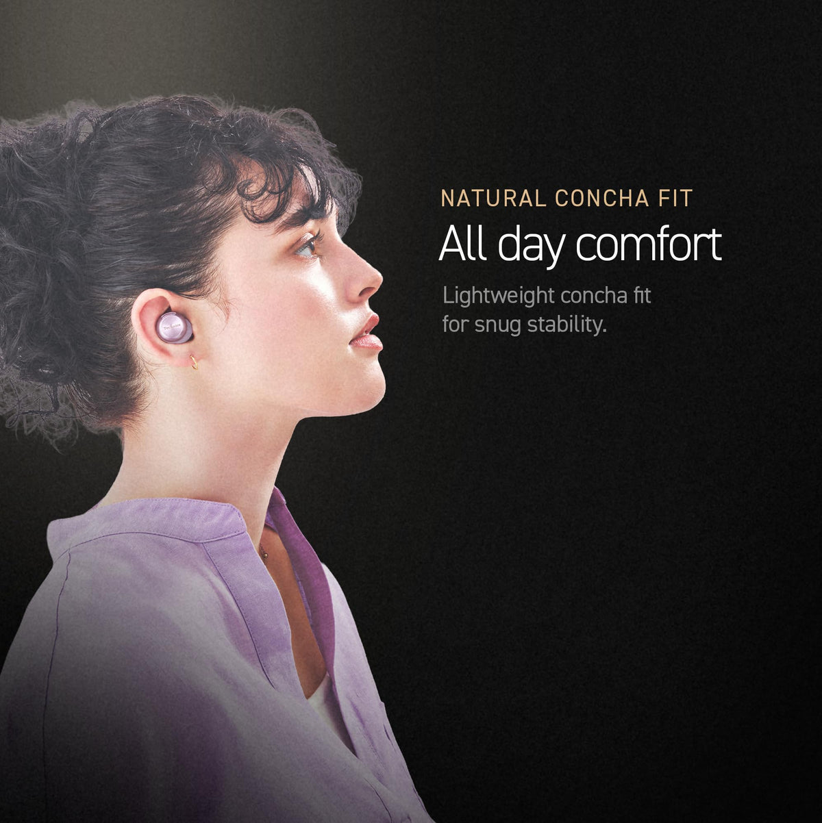 Technics EAH-AZ100-V Dolby Atmos view emphasizing cinematic sound and head tracking.