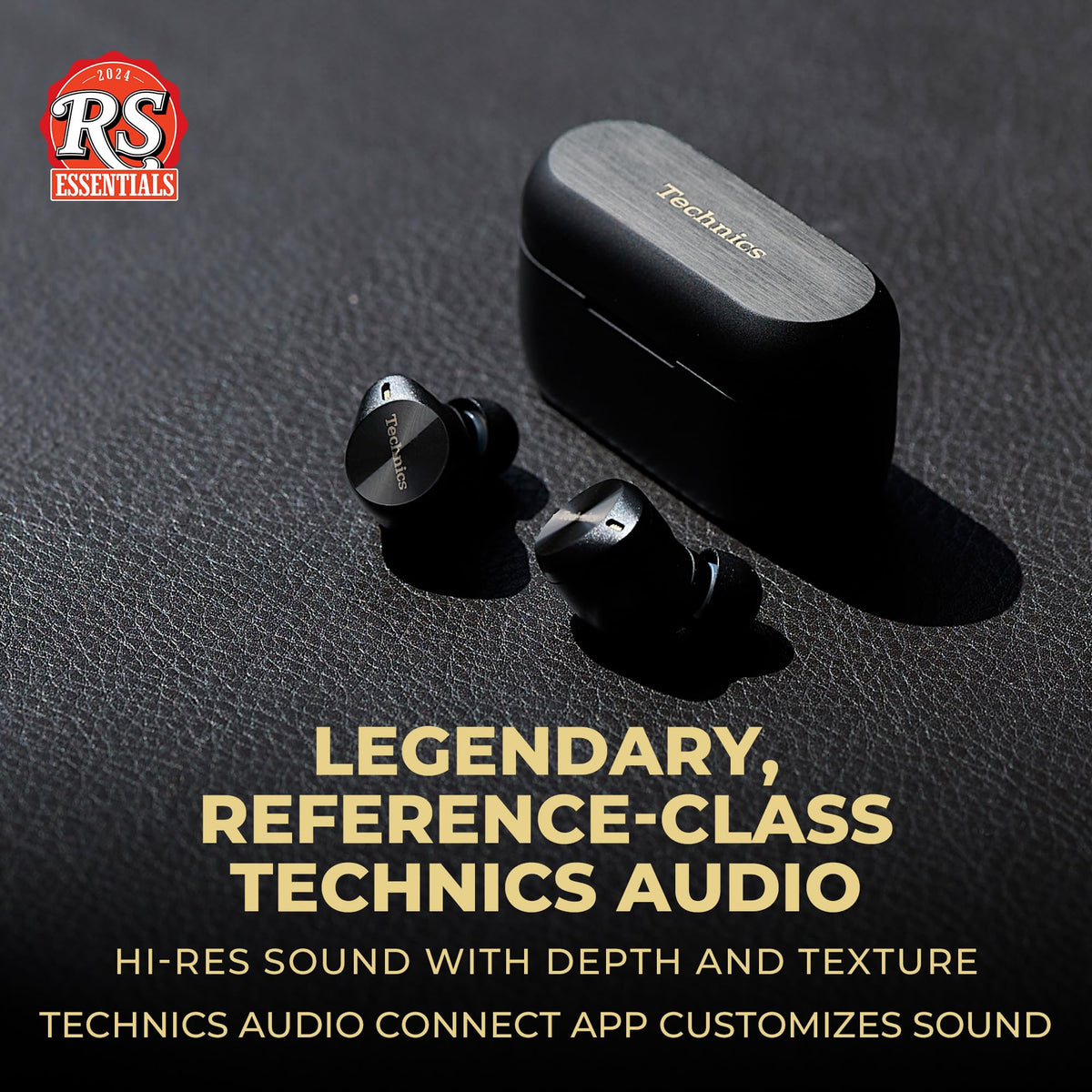 Technics EAH-AZ80-K earbuds in hand highlighting compact, secure fit
