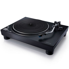 Technics SL-100C turntable top view shows precise layout.