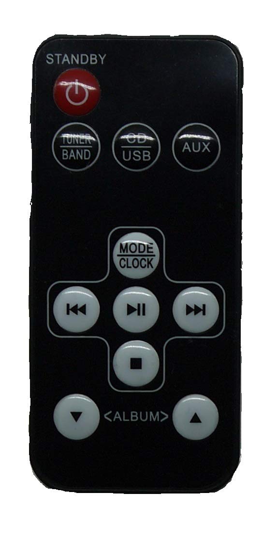 TechPlay QT62BT control panel angled view highlights easy tuning with the rotary AM/FM knob.