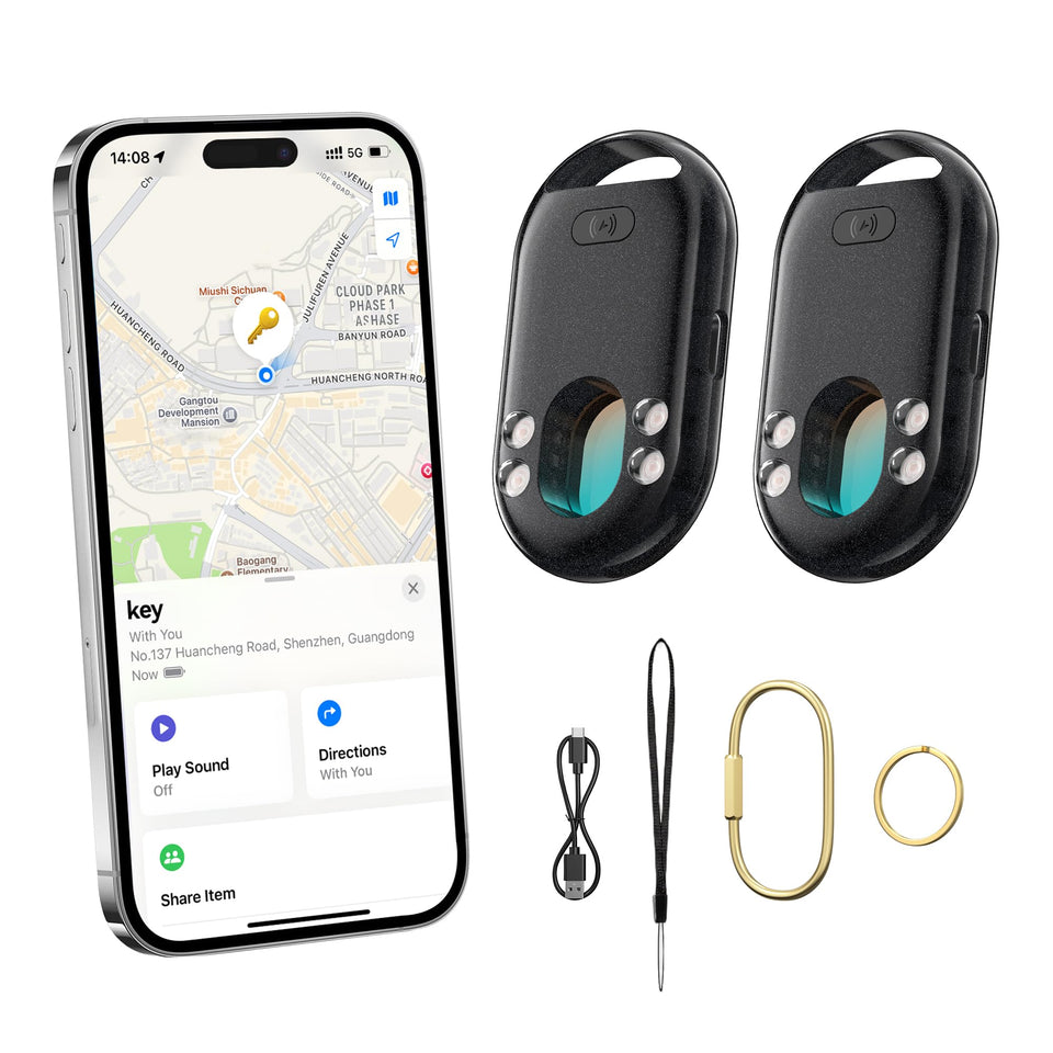 TECKNET Air Tracker wallet view showing compact design for quick item location.