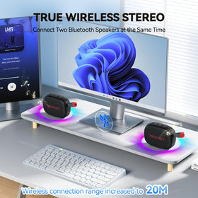 TECKNET BS004 supports TWS and Auracast for wider stereo sound