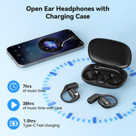 TECKNET ear hook detail highlighting flexible fit for active stability benefit